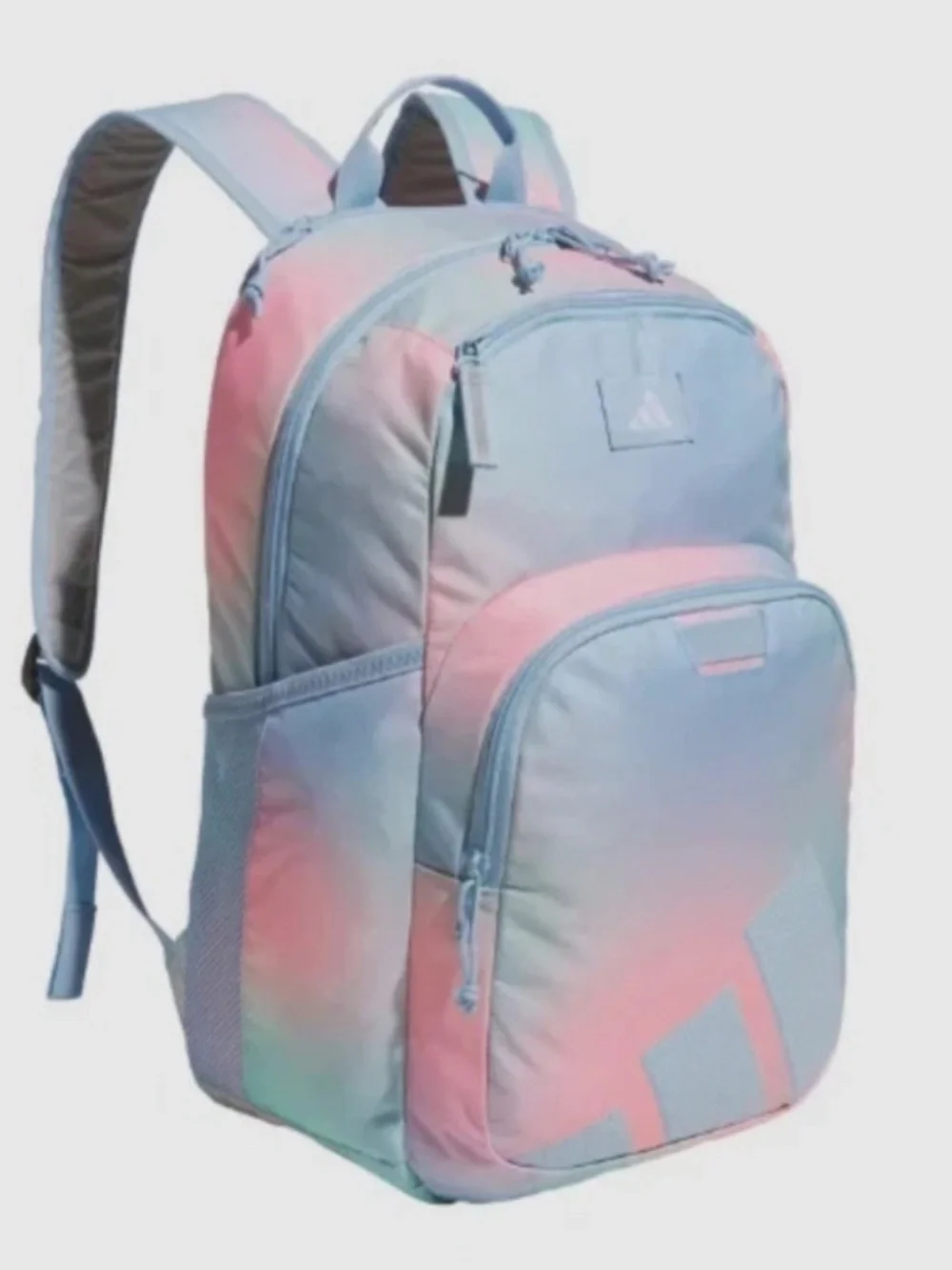 Adidas Midway Youth Soft Shell Backpack Blue and Pink Fits 15” Laptop NWT